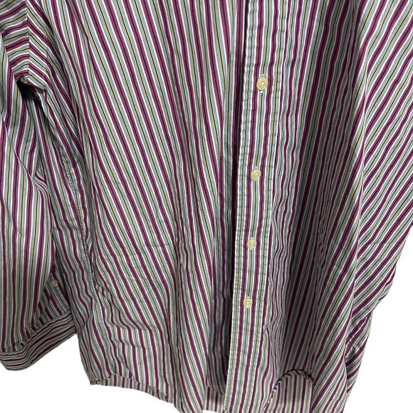 Ralph Lauren Classic Fit Button Up Shirt Men's Size Medium Multicolor Striped - Picture 4 of 6